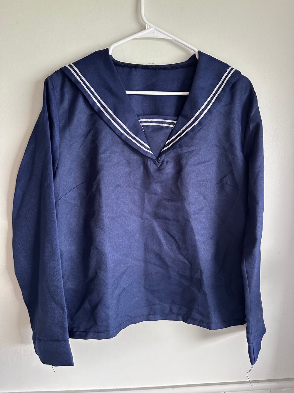 Anime Cosplay Sailor Costume Top Navy Blue Japanese School Uniform Seifuku M